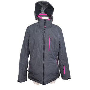 Killtec Women's Ski Snowboard Jacket size 12 Gray with Pink Accents